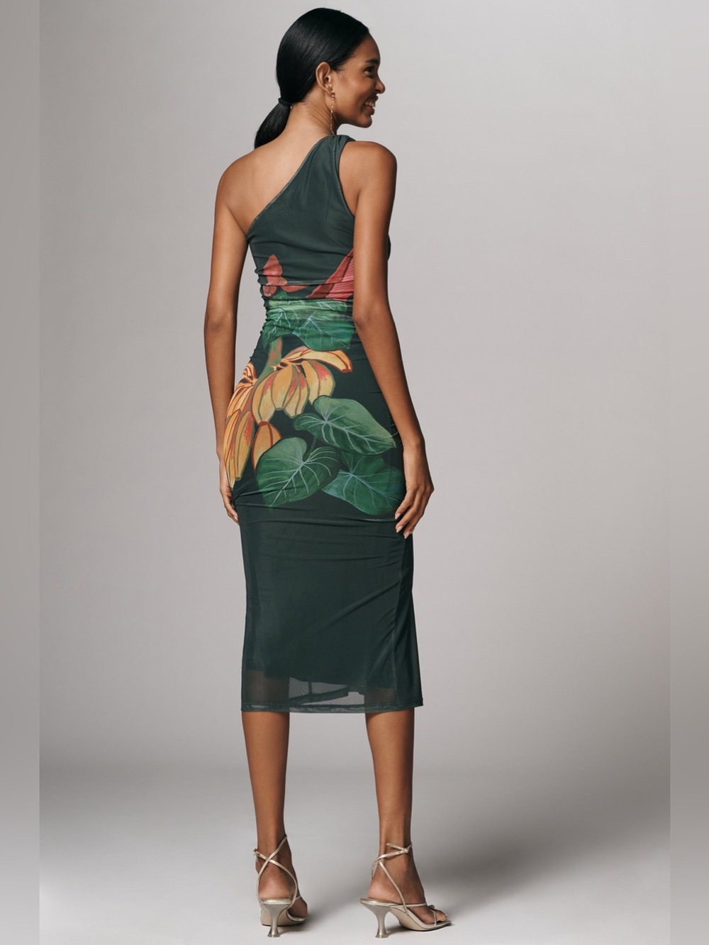 FARM Rio One-Shoulder Printer Midi Dress - Picture 2 of 10